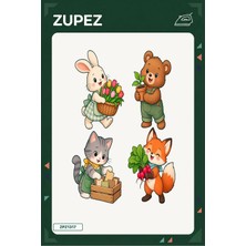 Zupez Minik Bahar Pazarı 19X25 cm Ütüyle Uygulanan Baskı ZPZ1317