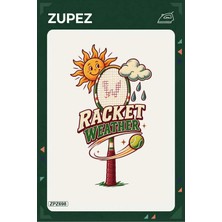 Zupez ZPZ698 – Racket Weather Ütüyle Uygulanabilir Transfer Baskı