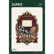 Zupez ZPZ739 – Weekend Cinema Crest Ütüyle Uygulanabilir Transfer Baskı
