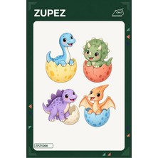 Zupez Sevimli Dino Yavruları 19X25 cm Ütüyle Uygulanan Baskı ZPZ1064