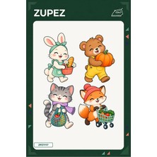 Zupez Minik Pazar Günü 19X25 cm Ütüyle Uygulanan Baskı ZPZ1117
