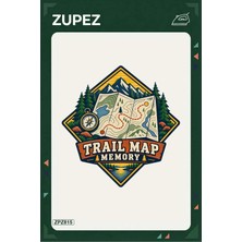 Zupez ZPZ815 – Trail Map Memory Ütüyle Uygulanabilir Transfer Baskı
