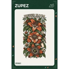 Zupez ZPZ825 – Pressed Bloom Archive Ütüyle Uygulanabilir Transfer Baskı