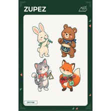Zupez Minik Orman Orkestrası 19X25 cm Ütüyle Uygulanan Baskı ZPZ1158