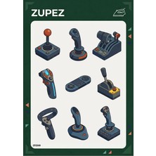 Zupez Retro Oyun Kumandaları Temalı Ütüyle Uygulamalı Premium Kumaş Transfer
