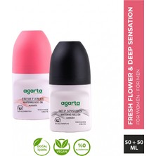 Agarta Kadın Flower Roll-On + Erkek Patchoulı Sensatıon Roll-On 2 x 50 ml