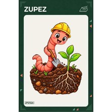 Zupez ZPZ524 – Solucan Toprak Mühendisi Ütüyle Uygulanabilir Transfer Baskı