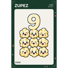 Zupez ZPZ598 – Dokuz Patlamış Mısır Ütüyle Uygulanabilir Transfer Baskı