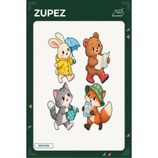 Zupez Minik Yağmur Günü 19X25 cm Ütüyle Uygulanan Baskı ZPZ1318