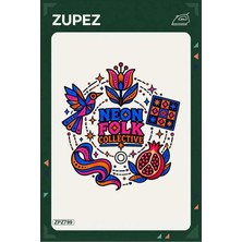 Zupez ZPZ799 – Neon Folk Collective Ütüyle Uygulanabilir Transfer Baskı