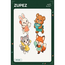 Zupez Minik Mutfak Yardımcıları 19X25 cm Ütüyle Uygulanan Baskı ZPZ1305