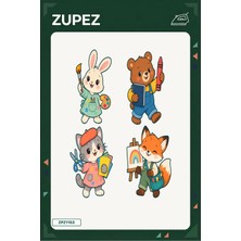 Zupez Minik Sanat Çantası 19X25 cm Ütüyle Uygulanan Baskı ZPZ1153