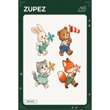 Zupez Minik Rüzgâr Değirmeni 19X25 cm Ütüyle Uygulanan Baskı ZPZ1243