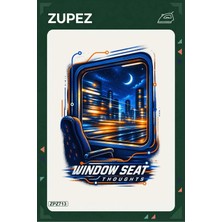 Zupez ZPZ713 – Window Seat Thoughts Ütüyle Uygulanabilir Transfer Baskı