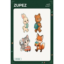 Zupez Minik Kitap Otobüsü 19X25 cm Ütüyle Uygulanan Baskı ZPZ1258