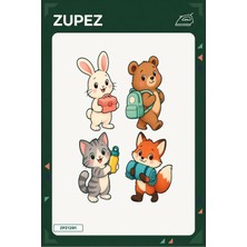 Zupez Minik Sırt Çantası 19X25 cm Ütüyle Uygulanan Baskı ZPZ1291
