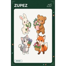 Zupez Minik Çiçek Dükkanı 19X25 cm Ütüyle Uygulanan Baskı ZPZ1347