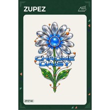Zupez ZPZ740 – Chrome Daisy Ütüyle Uygulanabilir Transfer Baskı