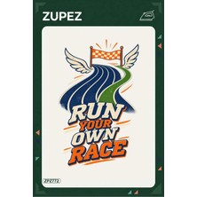 Zupez ZPZ772 – Run Your Own Race Ütüyle Uygulanabilir Transfer Baskı