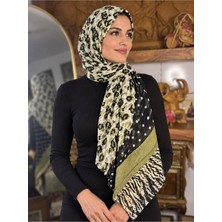 Keskin Aksesuar Kadın Leopar Zebra ve Puantiye Desenli Krınkil Şal Çok Desenli