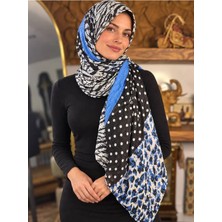 Keskin Aksesuar Kadın Leopar Zebra ve Puantiye Desenli Krınkil Şal Çok Desenli