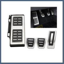 Bezos Vw Golf 7 8 Passat B8 Tiguan 2 Touran 2 T-Roc T-Cross Arteon Polo 5 Uyumlu Geçme Manuel Pedal Seti 4 Parça Siyah Krom BZS10