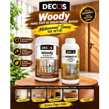 Decos Woody 0,75 Litre Boya + Vernik - Panel Kapı ve Mobilya Boyası | Su Bazlı Kokusuz | Mutfak Dolabı, Ahşap, Mdf ve Dönüşüm Boyası
