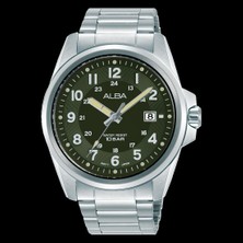 AS9V99X1 Alba Quartz Çelik Gri Haki Kadran 10 Atm 42 mm Erkek Kol Saati