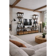 Kıymık Home Çiğdem Tv Ünitesi - Size Özel Üretim - Gerçek Ağaç - Köknar