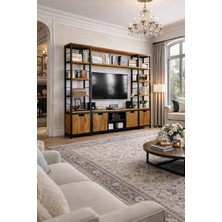 Kıymık Home Lotus V2 Tv Ünitesi - Size Özel Üretim - Gerçek Ağaç - Köknar