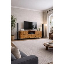 Kıymık Home Menekşe Tv Ünitesi - Size Özel Üretim - Gerçek Ağaç - Köknar