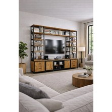 Kıymık Home Frezya V2 Tv Ünitesi - Size Özel Üretim - Gerçek Ağaç - Köknar