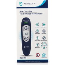 Uker Medikal Smarttemp Pro 4'ü 1 Arada Temassız Kızılötesi Ateş Ölçer Dijital Termometre