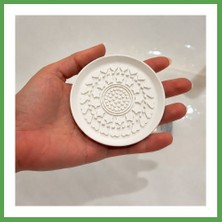 Bezos 3D Baskı Makyaj Fırçası Temizleme Pedi - Desenli Aparat-Beyaz Mgc