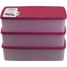 Hobby Life Alaska Nofrost Saklama Kabı 2 Litre 3'lü Fuşya
