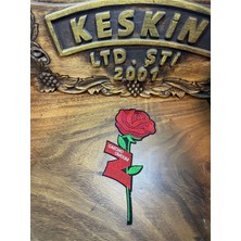 Keskin Aksesuar Kırmızı Gül Çiçek Yapıştırma