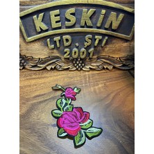Keskin Aksesuar Pembe Gül Aplike Yapıştırma