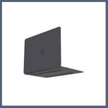 Bezos Macbook Pro 14.2 2021 Macbook Buzlu Kapak - Füme BZS10