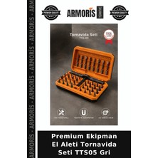 Armoris Premium Ekipman El Aleti Tornavida Seti TTS05 Gri