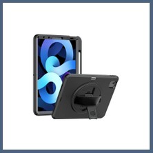 Bezos iPad 2025 10.9 10.nesil (A16) Kılıf Hand Strap Tablet Kılıfı - Siyah BZS10