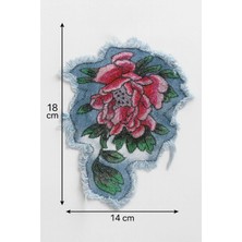 Ciciş Aksesuar Kot Aplike Dikme Yama [pembe Yapraklı Çiçek]
