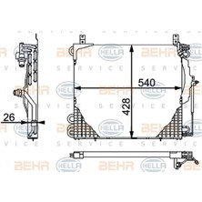 Behr Klima Radyatörü Kondenser Mercedes E Serisi W124 A1248301870 8FC351301484