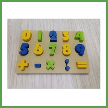 Bezos 3D Baskı Sayılar ve Matematik Sembolleri Öğretim Tahtası - Rakam Eşleştirme Puzzle, Temel Işlem Sembolleri (0-9) Mgc