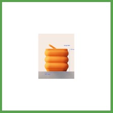 Bezos 3D Baskı Baklava Formlu Sallanır Kapaklı Çöp Kutusu Büyük Boy Mutfak Banyo Ofis Kovası 157X157X148 mm Turuncu Mgc