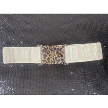 Ciciş Aksesuar Bel Kemeri Leopar Tokalı