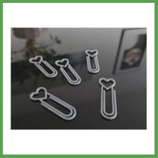 Bezos 3D Baskı Kalp Figürlü Ataç - 10LU Set - Gri Mgc