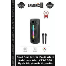 Armoris Özel Seri Müzik Parti Aleti Kablosuz Alet KTS-2086 Siyah Bluetooth Hoparlör