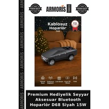 Armoris Premium Hediyelik Seyyar Aksesuar Bluetooth Hoparlör D68 Siyah 15W