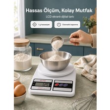 Mossem 1g Hassasiyetli LCD Ekranlı Dijital Mutfak Tartısı Otomatik Kapanma