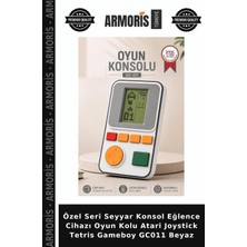 Armoris Özel Seri Seyyar Konsol Eğlence Cihazı Oyun Kolu Atari Joystick Tetris Gameboy GC011 Beyaz